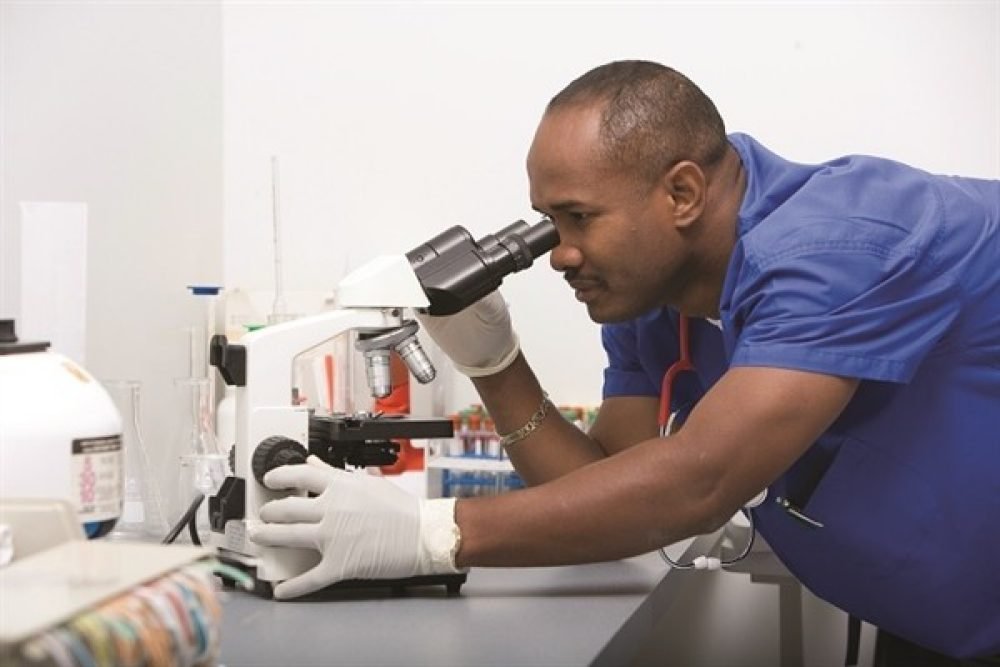 Laboratory experts at work